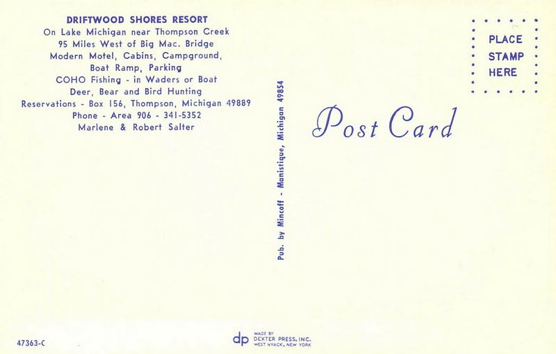 Driftwood Shores Resort - Old Postcard